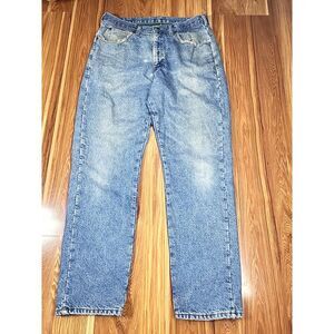 LL Bean Flannel Lined Jeans Double L‎ Classic Fit Men's Size 35x31 Medium Wash